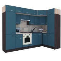 Bucatarie de Colt BIG GENA NEW ST. 150-290, Wenge / Decor 0244